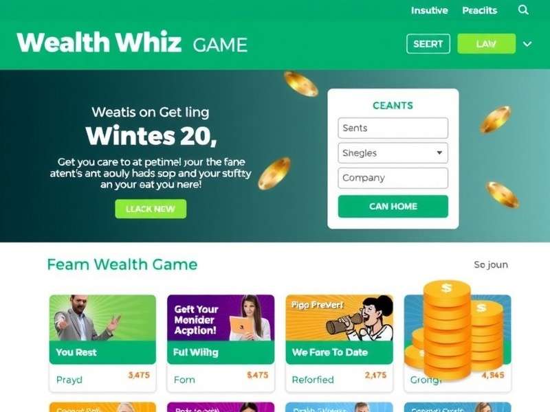 Wealth Whiz Game Home Screen